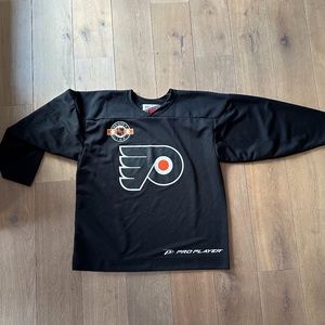 VINTAGE 🏒 Philadelphia Flyers Pro Player Jersey, Black NHL PHILLY Ice Hockey L